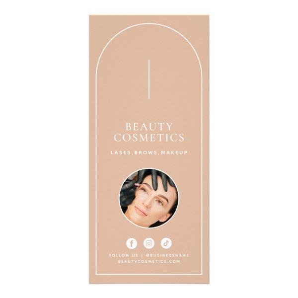 Blush Minimal Arch Beauty Business Price List Rack Card