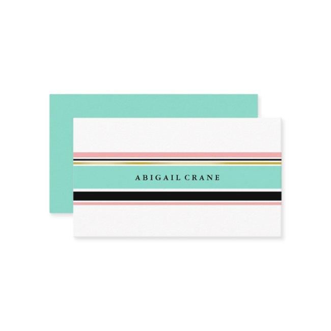 Blush & Mint Stripes Elegant