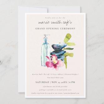 Blush Orchid Stone Spa Salon Grand Opening Invite