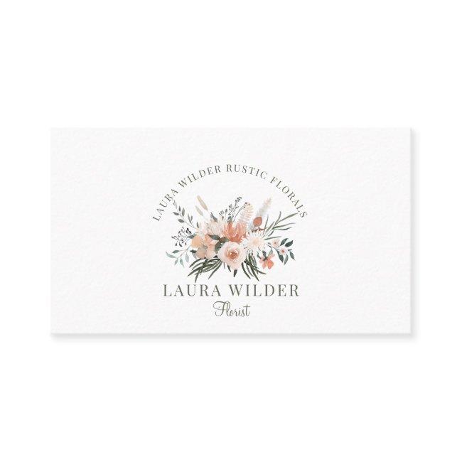 Blush Peach Pink Floral Florist