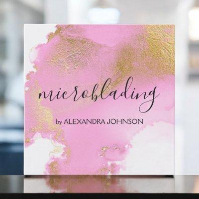 Blush Pink and Gold Foil Wash Girly Square
