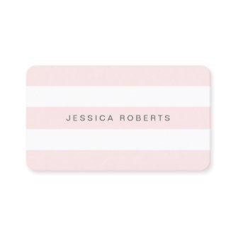 Blush Pink and White Simple Stripes Pattern