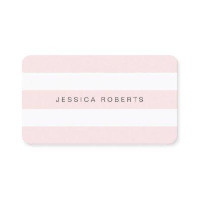 Blush Pink and White Simple Stripes Pattern