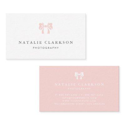 Blush Pink Chic Pretty Bow Minimalist
