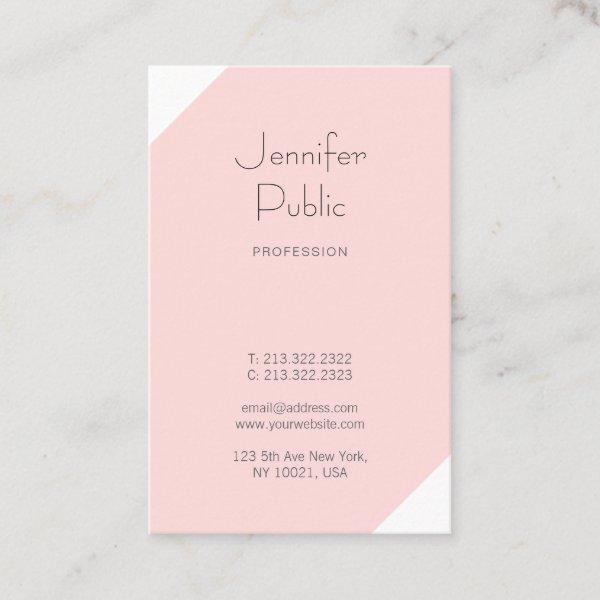 Blush Pink Elegant Clean Plain Luxury Professional