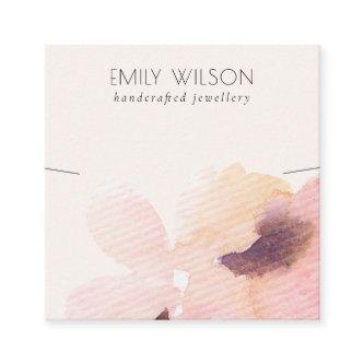 Blush Pink Floral Abstract Necklace Band Template Square