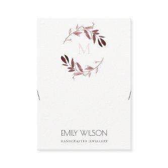 BLUSH PINK FOLIAGE MONOGRAM BRACELET DISPLAY LOGO