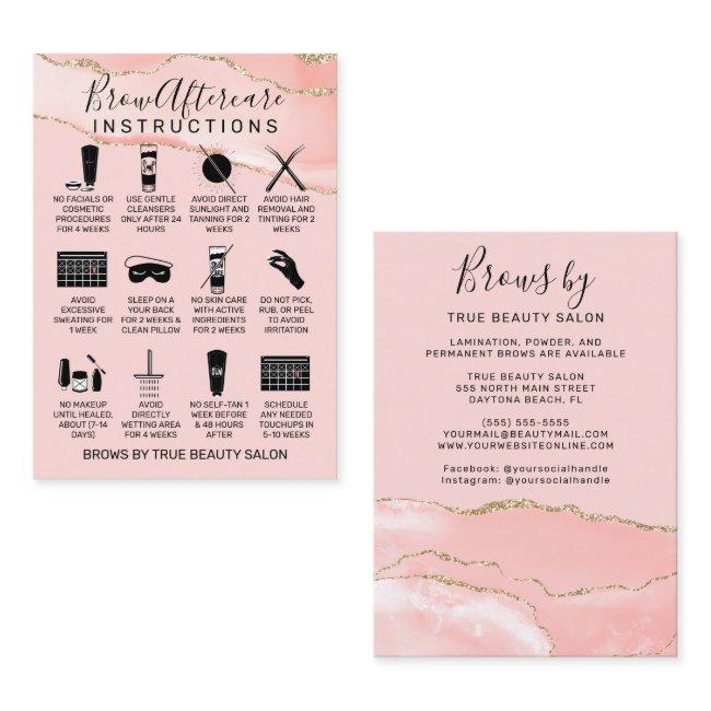 Blush Pink Gold Agate Brows Aftercare Icon