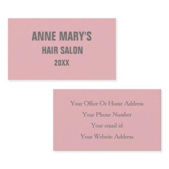 Blush Pink Grey Hair Salon Spa Girly Modern Cute