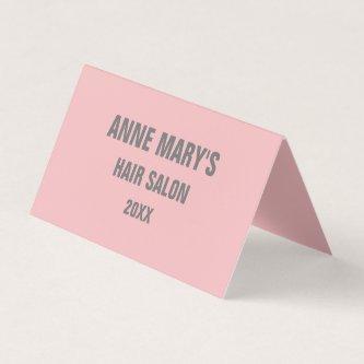 Blush Pink Grey Hair Salon Spa Girly Modern Trendy