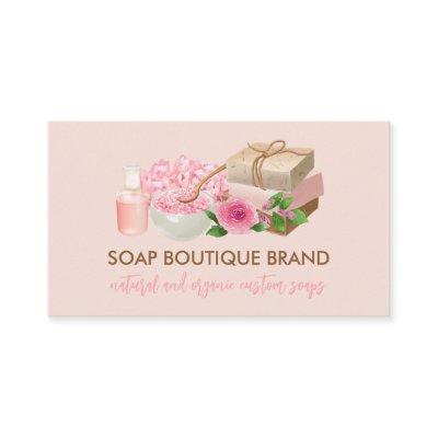 Blush Pink Illustration Handmade Craft Soap