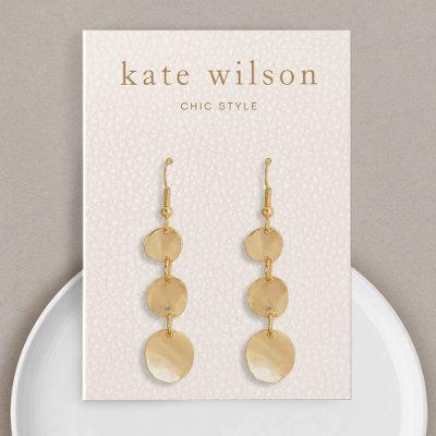 Blush Pink Leather Earring Display Card