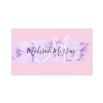 Blush Pink & Lilac Purple Unicorn Monogram Name