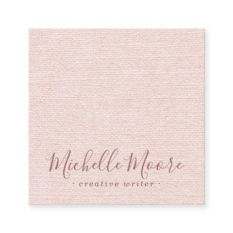 Blush pink linen minimalist elegant professional square