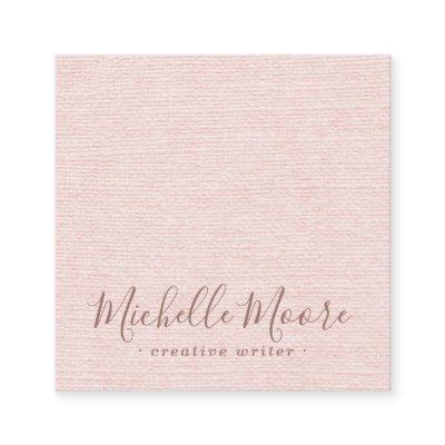 Blush pink linen minimalist elegant professional square