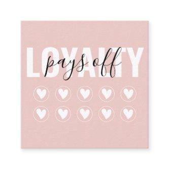 Blush Pink Modern Minimalist Girly Chic Loyalty Card