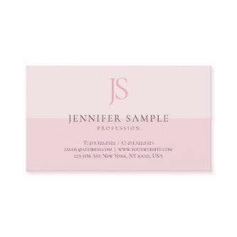 Blush Pink Monogram Elegant Simple Template