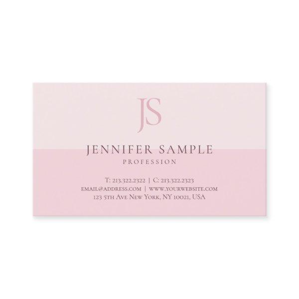 Blush Pink Monogram Elegant Simple Template