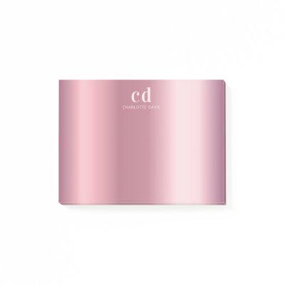 Blush pink monogram name glamorous post-it notes