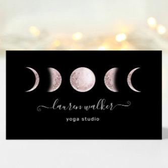 Blush Pink Moon Phases Yoga Studio