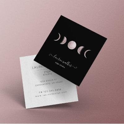 Blush Pink Moon Phases Yoga Studio
