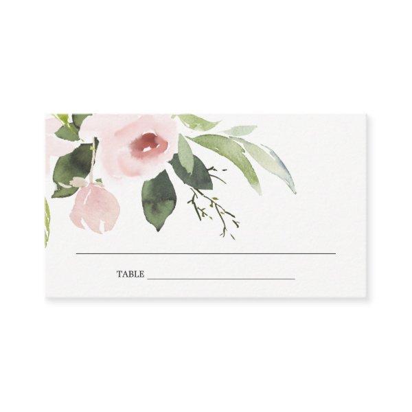 BLUSH PINK ROSE FIRST HOLY COMMUNION PLACE CARD