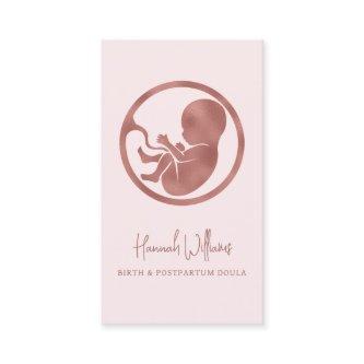 Blush Pink & Rose Gold Birth & Postpartum Doula