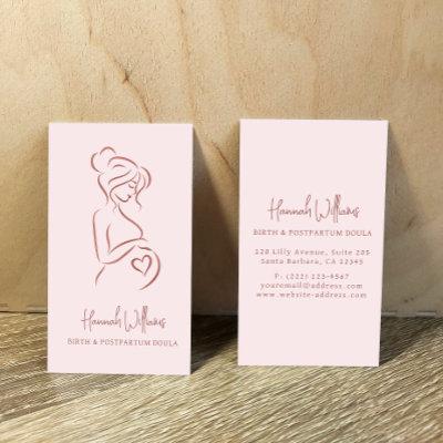 Blush Pink & Rose Gold Birth & Postpartum Doula