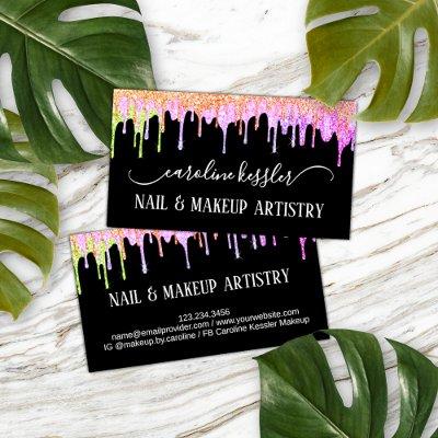 Blush Pink Rose Gold Lime Green Glitter Sparkle