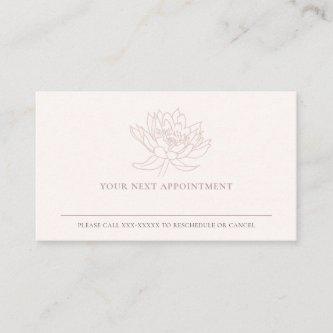 BLUSH PINK ROSE GOLD LOTUS FLORAL APPOINTMENT