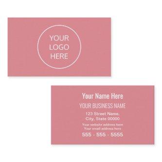 Blush Pink Simple Modern Add Your Logo