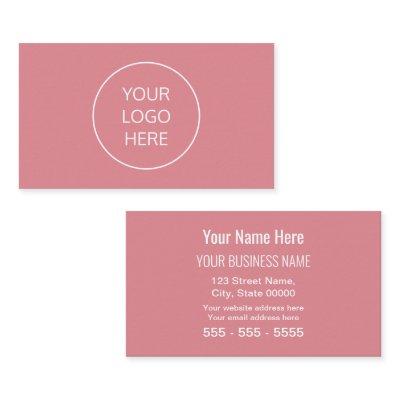 Blush Pink Simple Modern Add Your Logo