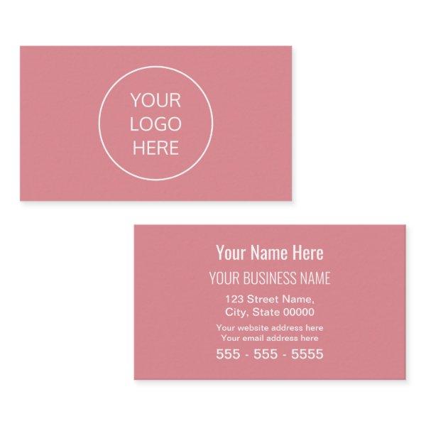 Blush Pink Simple Modern Add Your Logo