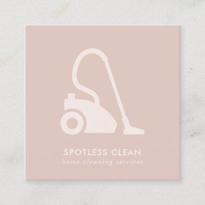 BLUSH PINK SIMPLE VACUUM CLEANER CLEANING SERVICE SQUARE