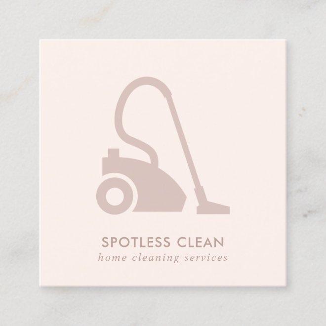 BLUSH PINK SIMPLE VACUUM CLEANER CLEANING SERVICE SQUARE
