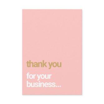 Blush Pink  Thank You Customer Appreciation Insert