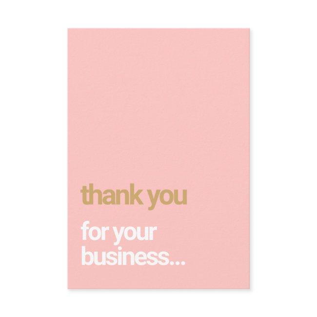 Blush Pink Thank You Customer Appreciation Insert