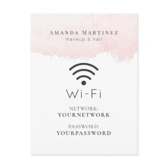 Blush Pink Watercolor Wi-Fi Sign Postcard