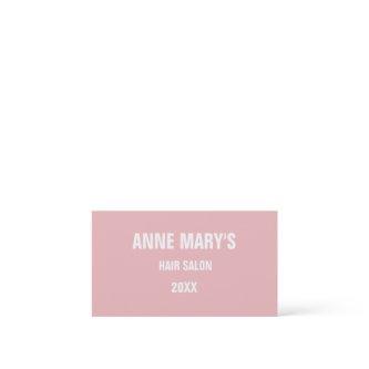 Blush Pink White Hair Salon Spa Girly Modern