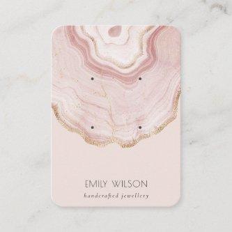Blush Rose Gold Agate Marble 2 Earring Display