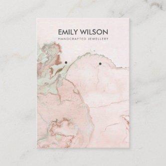 BLUSH ROSE GOLD AGATE MARBLE EARRING DISPLAY CARD