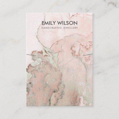 BLUSH ROSE GOLD AGATE MARBLE NECKLACE DISPLAY CARD