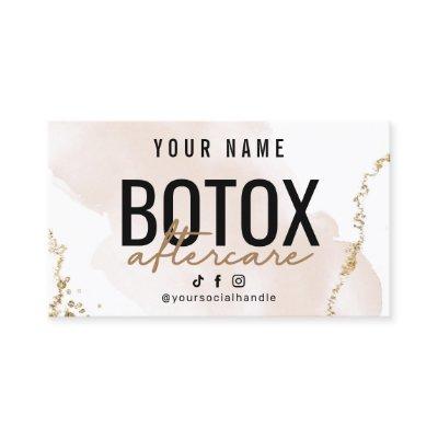 Blush Rose Gold Botox Aftercare Card
