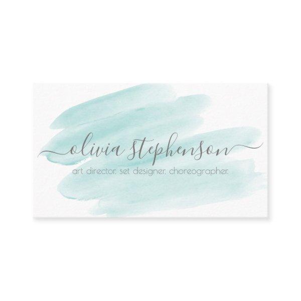 Blush Teal Watercolor Swash