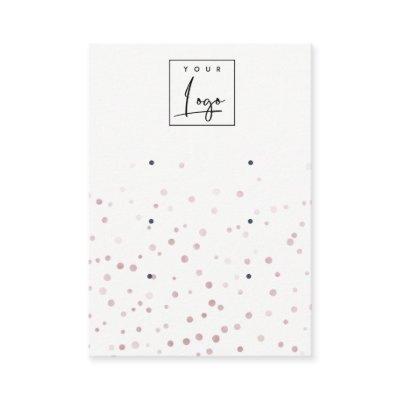 Blush Watercolor Confetti Logo 3 Earring Display