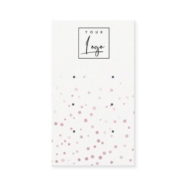 Blush Watercolor Confetti Logo 3 Earring Display