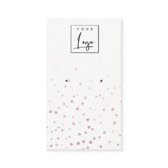 Blush Watercolor Confetti Logo Earring Display