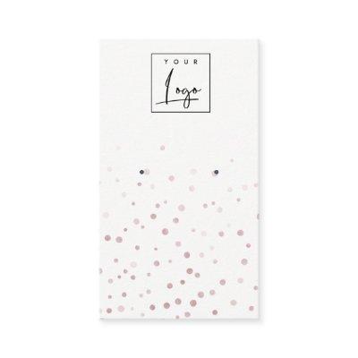 Blush Watercolor Confetti Logo Earring Display