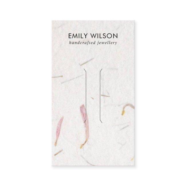 BLUSHPETAL HANDMADE PAPER  HAIR CLIP DISPLAY CARD