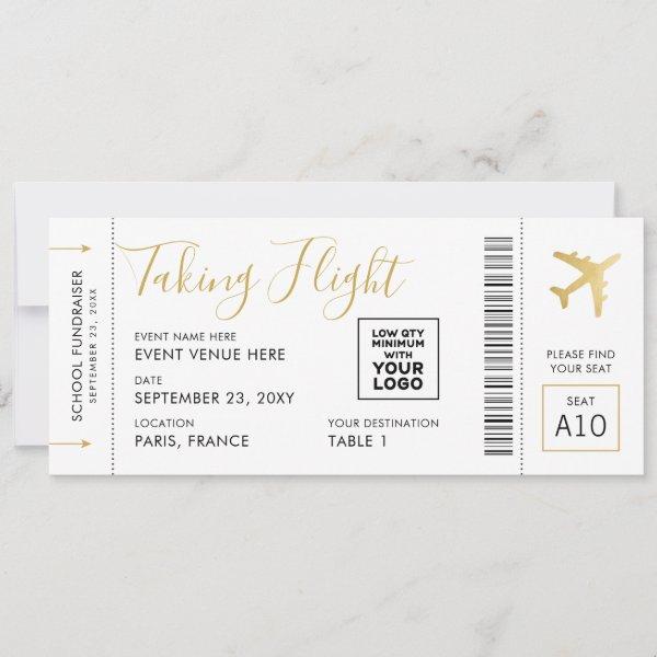 Boarding Pass Ticket Travel Theme Large Place Card